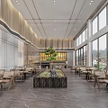 Modern Hotel Lobby Interior Design With Large Windows Natural Light And Green Plants