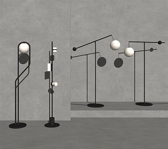 Modern floor lamp 3d model