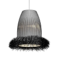 Quiet Rattan Chandelier Straw Chandelier 3d model