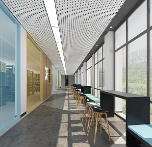 Modern Library Leisure Away 3d model