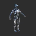 Futuristic Robot Character With Mechanical Armor And Metallic Body Design