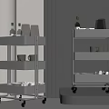 Modern trolley shelf floor type 3d model