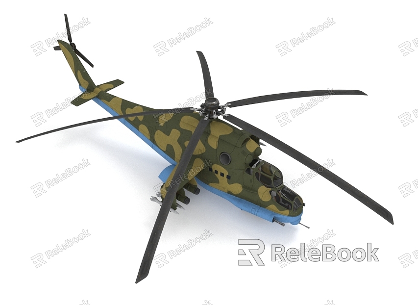 Soviet helicopter helicopter gunship model