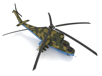 Soviet helicopter gunship model