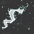 Elegant Jewelry Design With White Liquid Splash And Small Droplets On Black Background