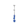 Industrial Vertical Mixer Equipment With Stainless Steel Shaft And Blue Motor