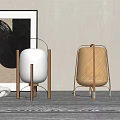 Japanese-style table lamp 3d model