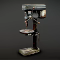 Vintage Industrial Workbench With Metal Frame Classic Design And Rustic Finish