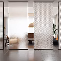 Modern Glass Room Dividers With Decorative Patterns And Frosted Design For Interior Spaces