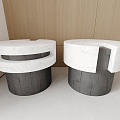 Tea table round table side table table 3d model