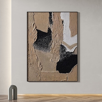 Modern Minimalist Texture Decorative Painting 3d model