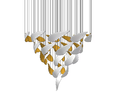 Modern Chandelier Hall Chandelier Wings Chandelier 3d model