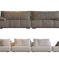 Modern multi-person corner sofa three-person sofa living room sofa L-shaped sofa 3d model