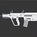 Modern White Assault Rifle With Sleek Design And Tactical Features