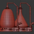 Agricultural Plant Growth Equipment With Glass Domes Metal Frames and Pipes for Indoor Cultivation