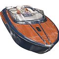 Modern Yacht Luxury Speedboat Yacht 3d model