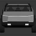 Futuristic Electric Truck With Open Top Design And Black Silver Exterior