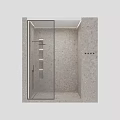 Modern Steam Shower Sauna Interior Design With Stone Walls And Glass Enclosure