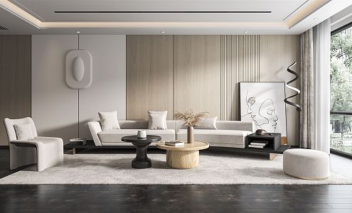 modern living room 3d model