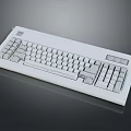 Classic White Electronic Keyboard With Full Key Layout And Wired Design