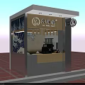 Da Pang Zhang Bubble Tea Shop Street Kiosk With Blue Decor Wooden Counter And Equipment