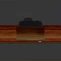 Retro Wooden TV Stand Furniture With Vintage Television And Storage Design