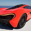Red Sleek Modern Sports Car Exterior With Black Wheels And Streamlined Design