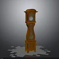 Classic Wooden Grandfather Clock As Home Decor With Elegant Design And Pendulum