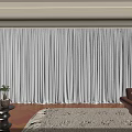 Sheer White Curtains In Bright Living Room With Wooden Floor And Plant