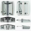 Modern Shower Sauna with Clear Frosted Graphite Viva Glass Enclosure Design