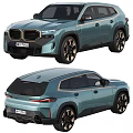 Teal Blue SUV With Sleek Body Lines Black Gold Wheels And Modern Front Grille Design