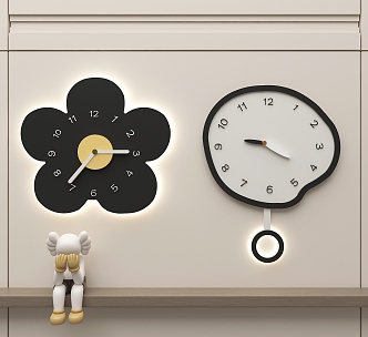 Modern clock wall clock 3d model