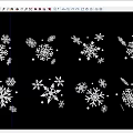 Three-dimensional snowflake decorative pendant 3d model