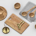 Wooden Tableware Set Including Spoons Bowls Plates And Cutting Board