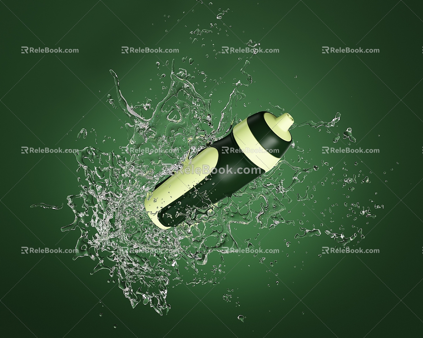 Water splice cup water 3d model