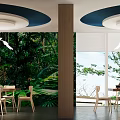 Modern Book Space Interior Design With Bookshelves Plants And Seats