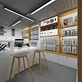 Nordic mobile phone repair shop door head 3d model