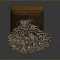 Intricate Handcrafted Coral Shaped Sculpture Carving Display On Wooden Base