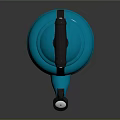 Turquoise Enamel Kettle with Black Handle and Stainless Steel Spout for Home Kitchen Use