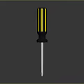 Professional Hardware Tool Screwdriver with Black and Yellow Handle and Metal Shaft