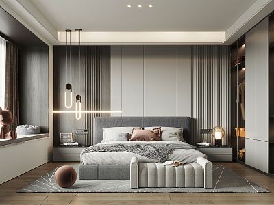 Modern Bedroom Home Master Bedroom 3d model