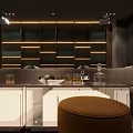 Luxurious KTV Interior Design With Private Rooms Comfortable Sofas And Ambient Lighting 3d model