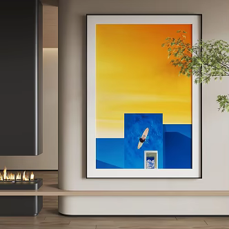 Hanging Painting Decorative Painting 3d model