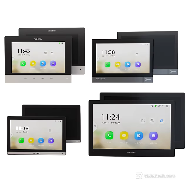 Hardware Tools Digital Display Screens With Time And Color Function Icons 3d model 