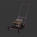 Sturdy Lawn Mower With Ergonomic Handle And Smooth Rolling Wheels For Efficient Grass Cutting 3d model