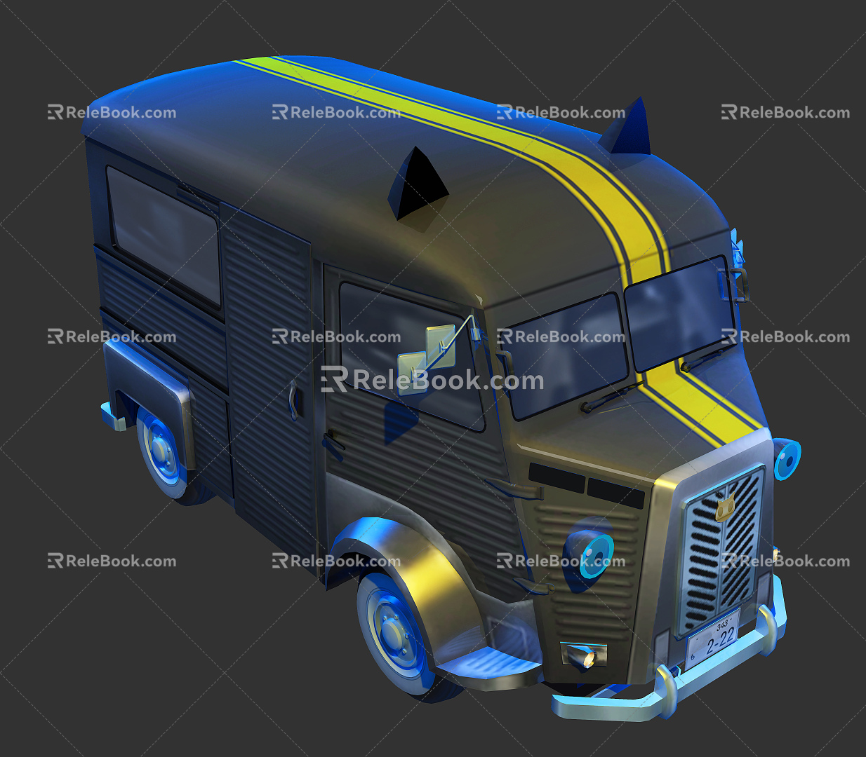 Modern Toy Car Cat Truck Citroen 3d model