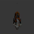 Fierce Orange And Black Hyena With Spiky Back Open Mouth And Pink Tongue