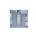 Professional Commercial Kitchen With Stainless Steel Worktables Cabinets Ceiling Lights And Slip Resistant Flooring