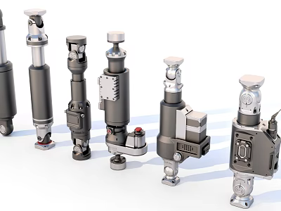 Various Types of Industrial Hydraulic Components With Diverse Mechanical Designs And Structures 3d model