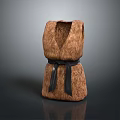 Stylish Brown Woven Texture Vest With Black Belt Fashion Design
